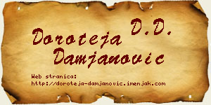 Doroteja Damjanović vizit kartica